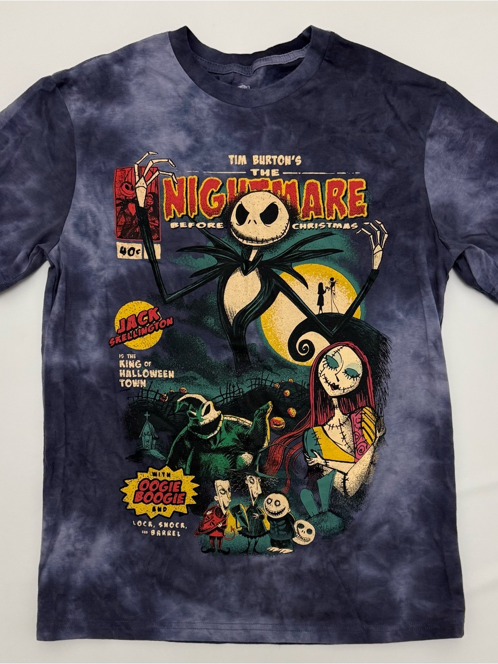 Disney Nightmare Before Christmas Men’s Tie-Dye Graphic Tee - Size Small